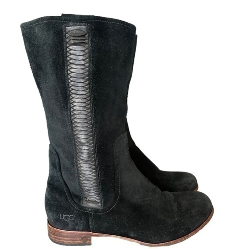 UGG | Suede Annisa Riding Boot  black | Mid Calf size 7.5